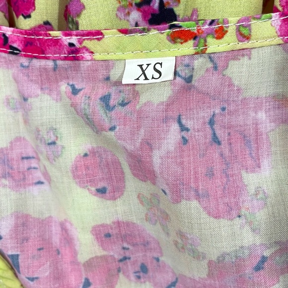 Shein Button Through Allover Pink and Yellow Floral Dress - Picture 6 of 11